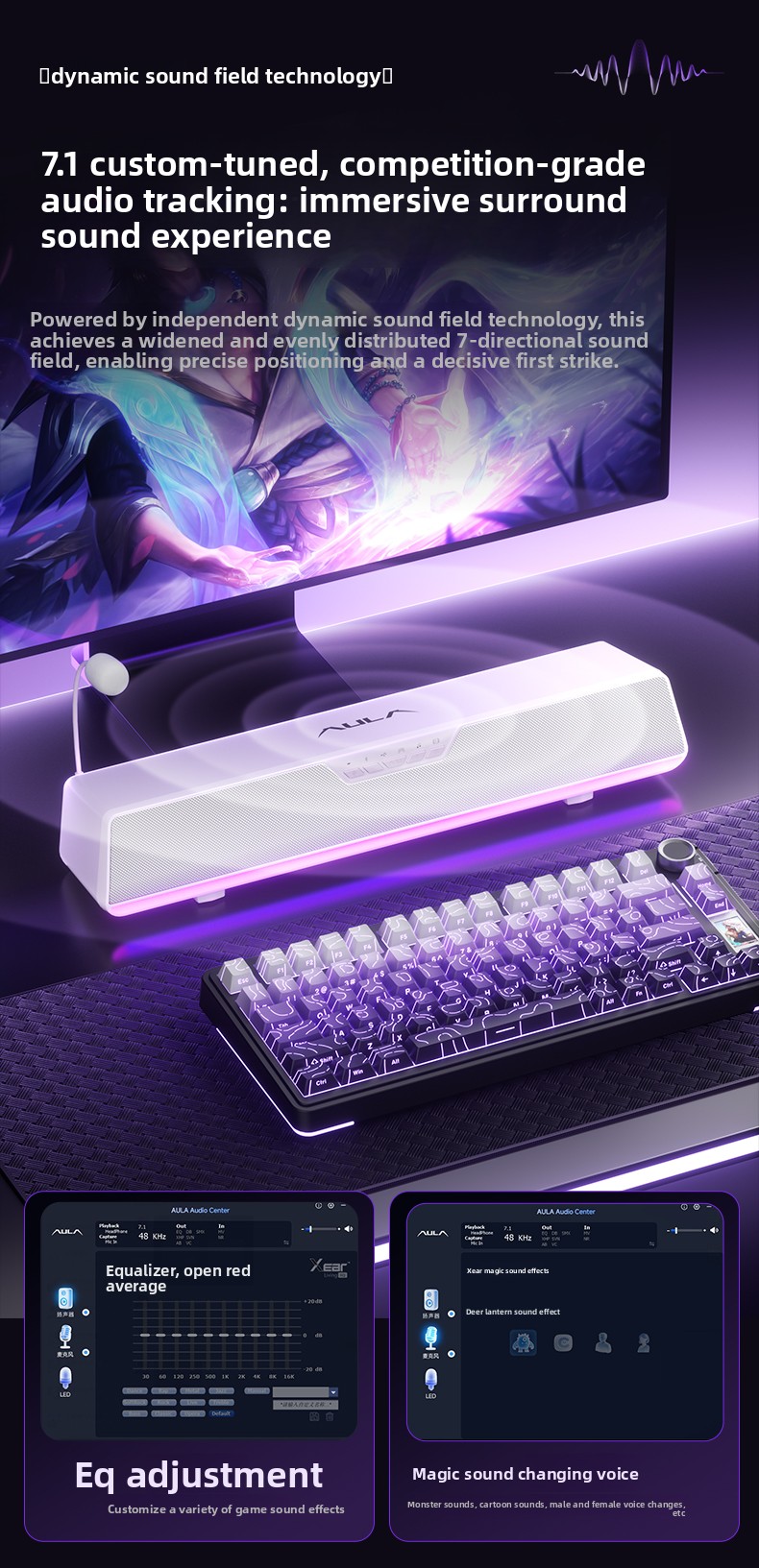 Game acoustic echo cancellation and noise reduction technology